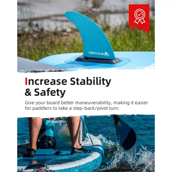 Abahub 910 SUP Single Center Fin with 1 NoTool Fin Screw Fiberglass Reinforeced 910 inch SUP Replacement Fins for Surfing Surfboard Standup Paddle Board Longboard BlackBlueWhiteblue 9 slidein fin