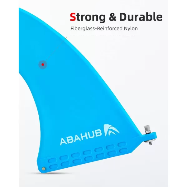 Abahub 910 SUP Single Center Fin with 1 NoTool Fin Screw Fiberglass Reinforeced 910 inch SUP Replacement Fins for Surfing Surfboard Standup Paddle Board Longboard BlackBlueWhite10 blue