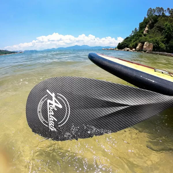 Abahub Carbon SUP Paddles 1 x 3 Section Adjustable 67quot  86quot Carbon Fiber Shaft Lightweight Standup Paddle Oars for Paddleboards with a Carrying BagCarbon Fiber Shaft  Carbon Fiber Print Plastic Blade