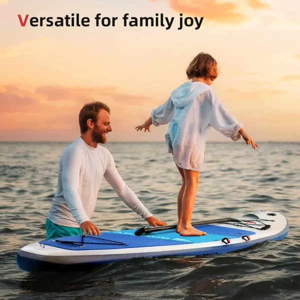 Abahub Inflatable SUP Wide 106quot x 31quot34quot x 106quot iSUP Blue Standup Paddleboard with Adjustable SUP Kayak Paddle for Yoga Paddle Board Kayaking Surf Canoe Fishing31 Blue