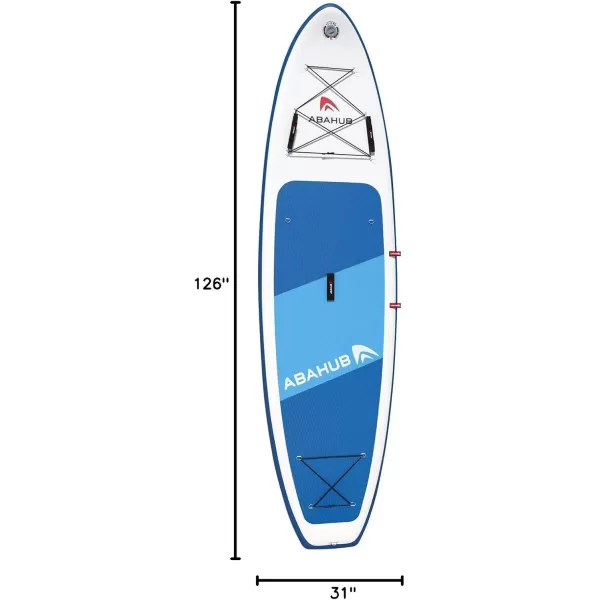 Abahub Inflatable SUP Wide 106quot x 31quot34quot x 106quot iSUP Blue Standup Paddleboard with Adjustable SUP Kayak Paddle for Yoga Paddle Board Kayaking Surf Canoe Fishing31 Blue