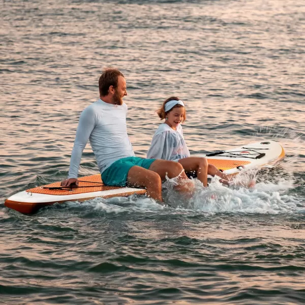 Abahub Inflatable SUP Wide 106quot x 31quot34quot x 106quot iSUP Blue Standup Paddleboard with Adjustable SUP Kayak Paddle for Yoga Paddle Board Kayaking Surf Canoe Fishing31 Orange
