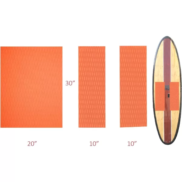 Abahub NonSlip Traction Pad 12 Pieces Deck Grip Mat 30in x 20in Trimmable EVA Sheet 3M Adhesive for Boat Kayak Skimboard Surfboard SUP BlackGrayWhiteGreenNavy BlueOrangeOrange