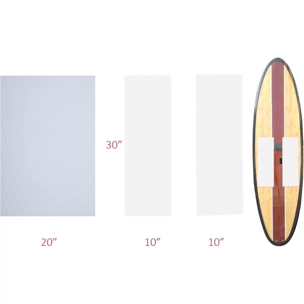 Abahub NonSlip Traction Pad 12 Pieces Deck Grip Mat 30in x 20in Trimmable EVA Sheet 3M Adhesive for Boat Kayak Skimboard Surfboard SUP BlackGrayWhiteGreenNavy BlueOrangeWhite