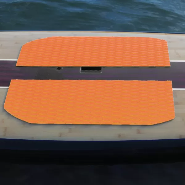 Abahub NonSlip Traction Pad 12 Pieces Deck Grip Mat 30in x 20in Trimmable EVA Sheet 3M Adhesive for Boat Kayak Skimboard Surfboard SUP BlackGrayWhiteGreenNavy BlueOrangeOrange