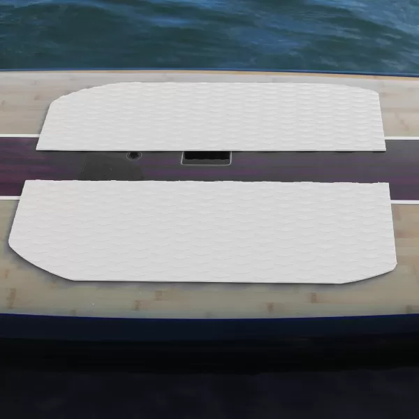 Abahub NonSlip Traction Pad 12 Pieces Deck Grip Mat 30in x 20in Trimmable EVA Sheet 3M Adhesive for Boat Kayak Skimboard Surfboard SUP BlackGrayWhiteGreenNavy BlueOrangeWhite