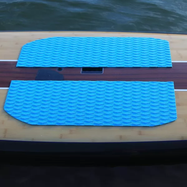 Abahub NonSlip Traction Pad 12 Pieces Deck Grip Mat 30in x 20in Trimmable EVA Sheet 3M Adhesive for Boat Kayak Skimboard Surfboard SUP BlackGrayWhiteGreenNavy BlueOrangeBlue