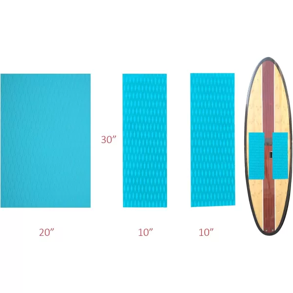 Abahub NonSlip Traction Pad 12 Pieces Deck Grip Mat 30in x 20in Trimmable EVA Sheet 3M Adhesive for Boat Kayak Skimboard Surfboard SUP BlackGrayWhiteGreenNavy BlueOrangeBlue