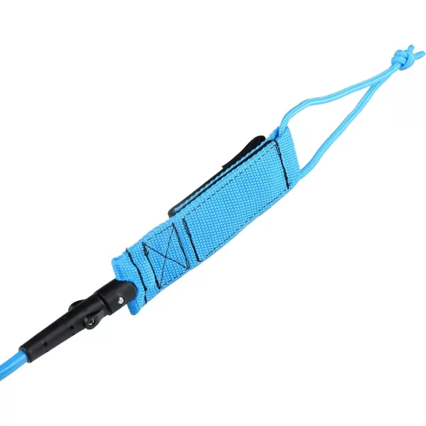 Abahub Premium Coil SUP Leash 10 ft Coiled Paddle Board Leashes 72mm Thick Legrope Strap for Longboard Surfboards Standup Paddleboards iSUP Replacement Leg Rope 8 Colorsblue