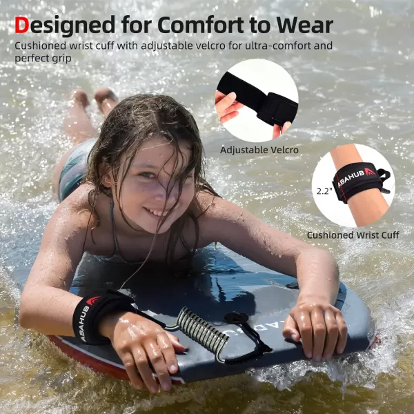 Abahub Premium Coil SUP Leash 10 ft Coiled Paddle Board Leashes 72mm Thick Legrope Strap for Longboard Surfboards Standup Paddleboards iSUP Replacement Leg Rope 8 Colors4ftClear Black Core