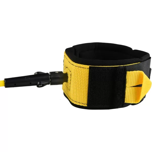 Abahub Premium Coil SUP Leash 10 ft Coiled Paddle Board Leashes 72mm Thick Legrope Strap for Longboard Surfboards Standup Paddleboards iSUP Replacement Leg Rope 8 Colorsyellow