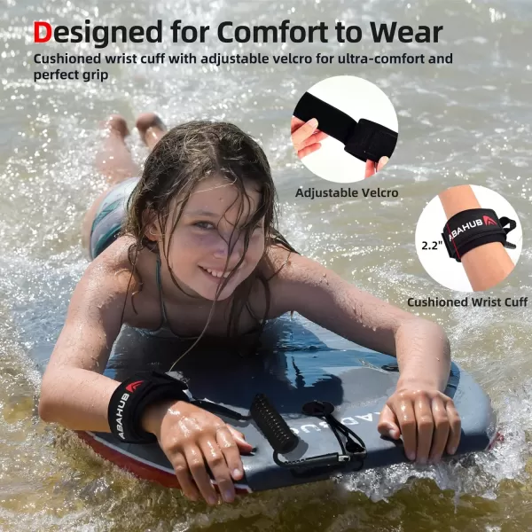 Abahub Premium Coil SUP Leash 10 ft Coiled Paddle Board Leashes 72mm Thick Legrope Strap for Longboard Surfboards Standup Paddleboards iSUP Replacement Leg Rope 8 Colors4ftBlack
