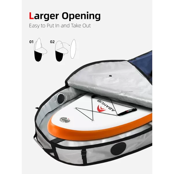 Abahub Premium SUP Travel Bag Foam Padded Standup Paddleboard Cover Case Paddle Board Carrying Bags for Paddleboarding Outdoor Airplane Car Truck110 x 33