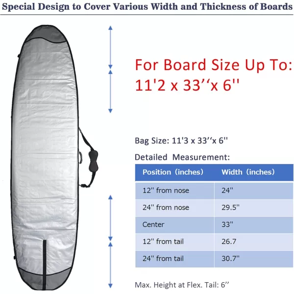 Abahub Premium SUP Travel Bag Foam Padded Standup Paddleboard Cover Case Paddle Board Carrying Bags for Paddleboarding Outdoor Airplane Car Truck110 x 33