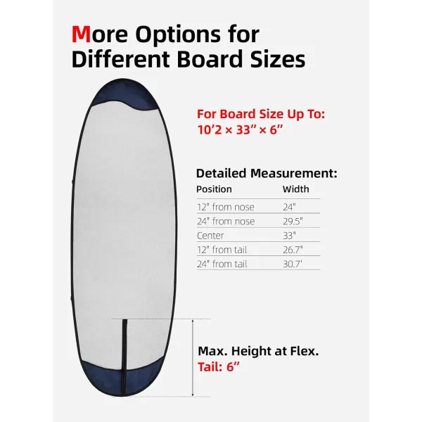 Abahub Premium SUP Travel Bag Foam Padded Standup Paddleboard Cover Case Paddle Board Carrying Bags for Paddleboarding Outdoor Airplane Car Truck96 x 33