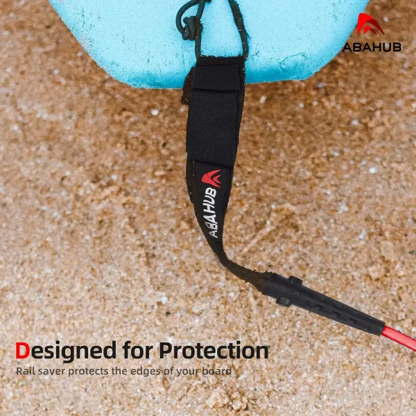 Abahub Premium Surfboard Leash 678910 ft Straight Surf Board Leashes 67mm Legrope Strap for Shortboard LongboardBlack