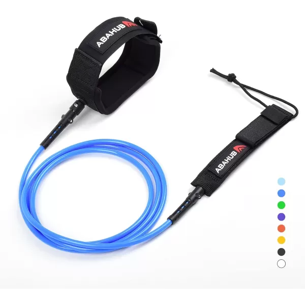 Abahub Premium Surfboard Leash 678910 ft Straight Surf Board Leashes 67mm Legrope Strap for Shortboard LongboardBlue