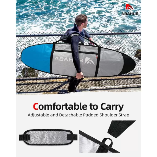 Abahub Premium Surfboard Travel Bag Foam Padded Surf Board Cover Shortboard Carrying Bags for Surfing Outdoor Airplane Car Truck60 66 70 76 80 86 90 96 100Light Blue