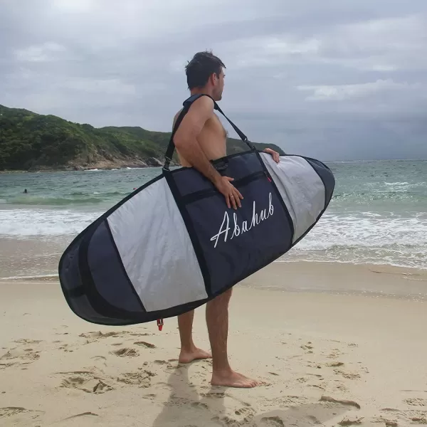 Abahub Premium Surfboard Travel Bag Foam Padded Surf Board Cover Shortboard Carrying Bags for Surfing Outdoor Airplane Car Truck60 66 70 76 80 86 90 96 100Dark Blue