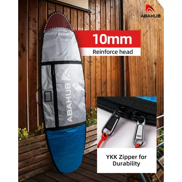 Abahub Premium Surfboard Travel Bag Foam Padded Surf Board Cover Shortboard Carrying Bags for Surfing Outdoor Airplane Car Truck60 66 70 76 80 86 90 96 100Light Blue