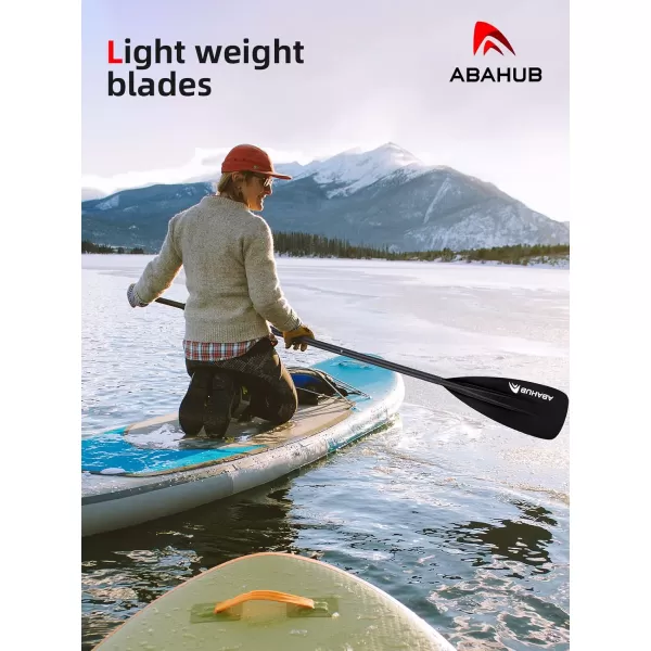 Abahub SUP Paddle  3 Piece Adjustable Paddles  Lightweight Standup Paddle Oars for Paddleboard Adjustable Aluminum Alloy Shaft 68quot  84quot BlackBlueGreenOrangeRedYellow Plastic Nylon Bladeblack