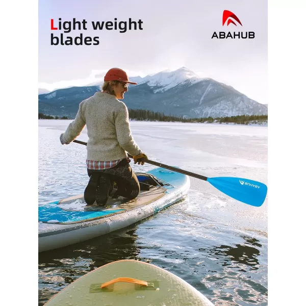 Abahub SUP Paddle  3 Piece Adjustable Paddles  Lightweight Standup Paddle Oars for Paddleboard Adjustable Aluminum Alloy Shaft 68quot  84quot BlackBlueGreenOrangeRedYellow Plastic Nylon Bladeblue