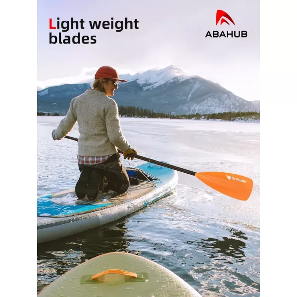 Abahub SUP Paddle  3 Piece Adjustable Paddles  Lightweight Standup Paddle Oars for Paddleboard Adjustable Aluminum Alloy Shaft 68quot  84quot BlackBlueGreenOrangeRedYellow Plastic Nylon Bladeorange