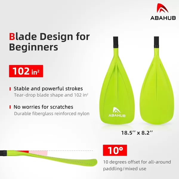 Abahub SUP Paddles  3 Piece Adjustable Stand up Paddle  Lightweight Oar for Paddleboard Aluminum Alloy PU Coated Shaft 68quot  84quot BlackBlueGreenOrangeRedYellow Plastic Nylon BladeGreen