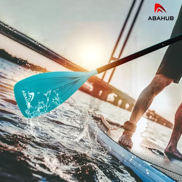Abahub SUP Paddles  3 Piece Adjustable Stand up Paddle  Lightweight Oar for Paddleboard Aluminum Alloy PU Coated Shaft 68quot  84quot BlackBlueGreenOrangeRedYellow Plastic Nylon BladeTeal