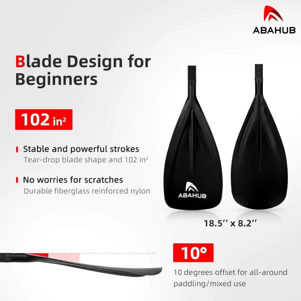 Abahub SUP Paddles  3 Piece Adjustable Stand up Paddle  Lightweight Oar for Paddleboard Aluminum Alloy PU Coated Shaft 68quot  84quot BlackBlueGreenOrangeRedYellow Plastic Nylon BladeBlack