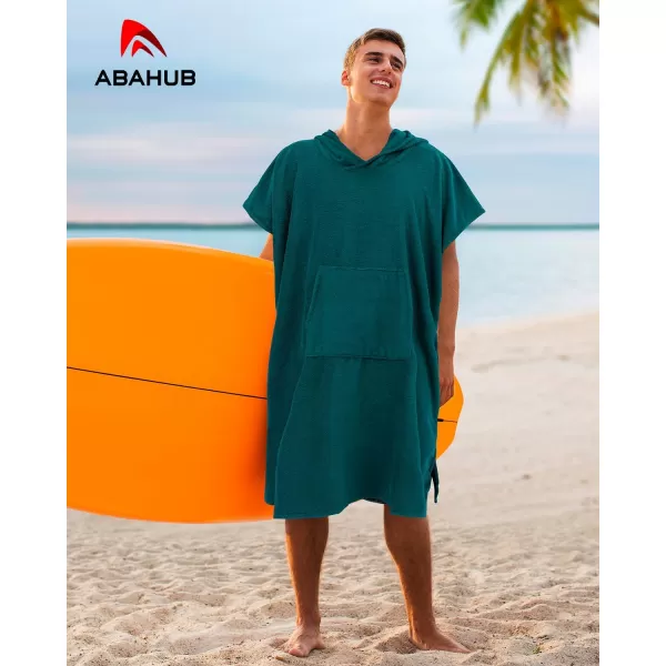 Abahub Surf Poncho Changing Robe with Hood Thick Quick Dry Microfiber Wetsuit Changing Towel for Surfing Beach Swim Outdoor Sports Men Women Absorbent Wearable Towel Cover UpSea BlueSea Blue