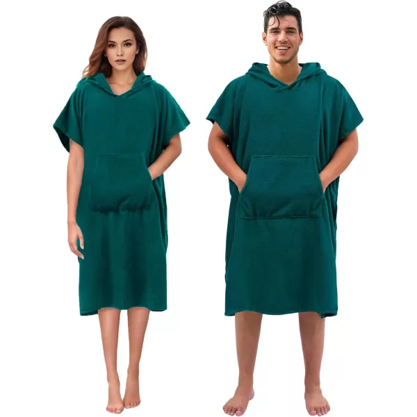 Abahub Surf Poncho Changing Robe with Hood Thick Quick Dry Microfiber Wetsuit Changing Towel for Surfing Beach Swim Outdoor Sports Men Women Absorbent Wearable Towel Cover UpSea BlueSea Blue