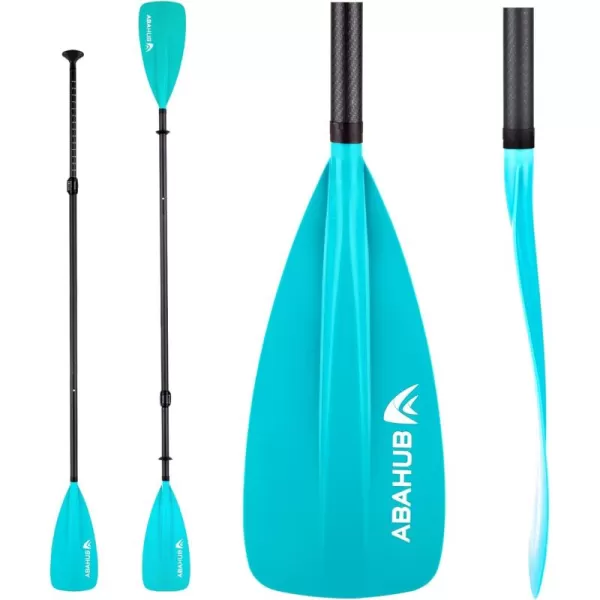Abahub 1 x 4 Section Carbon SUP PaddleKayak Oar Adjustable Stand up Paddleboard Paddles Lightweight Carbon Shaft BlackBlueGreenGrayOrangeRed Plastic Bladeblue4 piece sup paddle