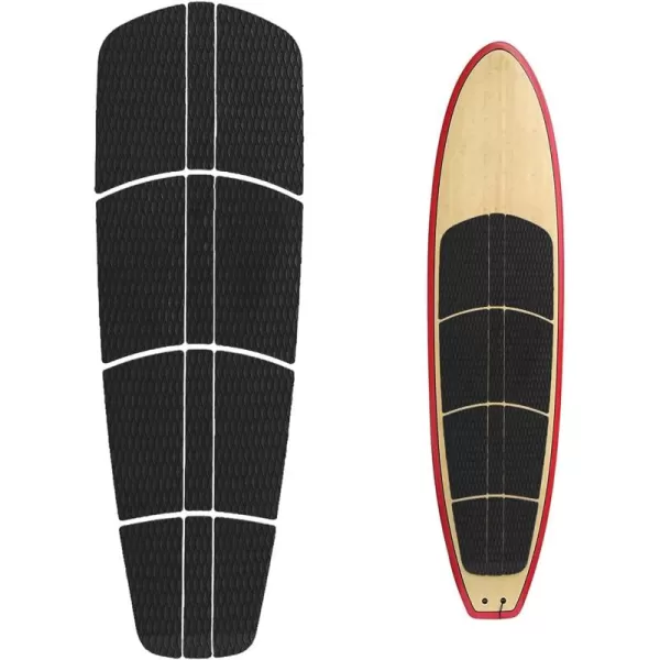 Abahub 12 Piece Surf SUP Deck Traction Pad Premium EVA with Tail Kicker 3M Adhesive for Paddleboard Longboard Surfboard BlackBlueGrayNavy BlueOrangeWhiteBlack