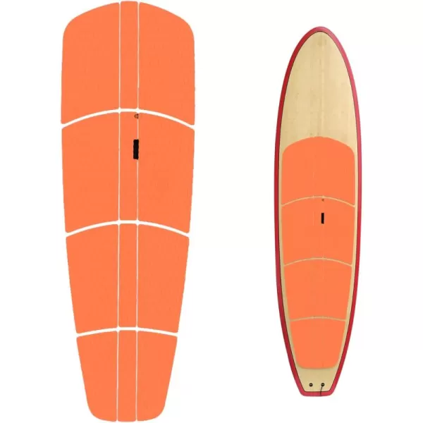 Abahub 12 Piece Surf SUP Deck Traction Pad Premium EVA with Tail Kicker 3M Adhesive for Paddleboard Longboard Surfboard BlackBlueGrayNavy BlueOrangeWhiteOrange
