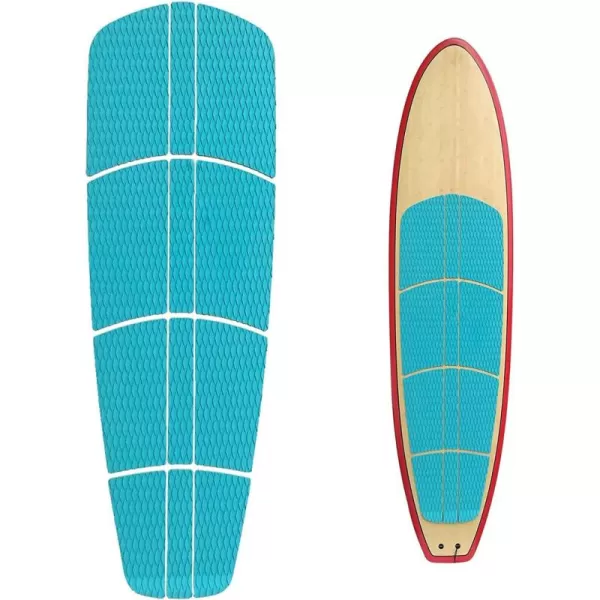 Abahub 12 Piece Surf SUP Deck Traction Pad Premium EVA with Tail Kicker 3M Adhesive for Paddleboard Longboard Surfboard BlackBlueGrayNavy BlueOrangeWhiteBlue