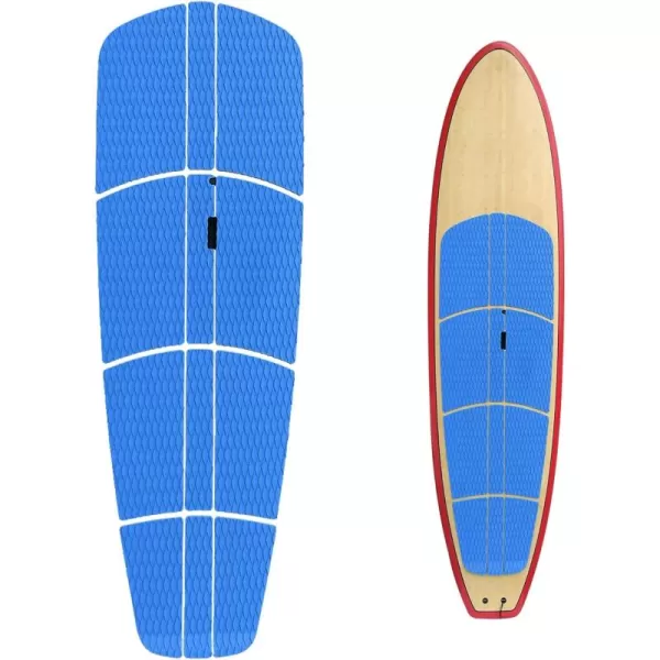 Abahub 12 Piece Surf SUP Deck Traction Pad Premium EVA with Tail Kicker 3M Adhesive for Paddleboard Longboard Surfboard BlackBlueGrayNavy BlueOrangeWhiteNavy Blue
