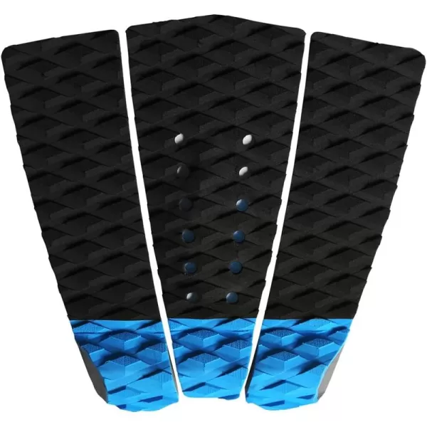 Abahub 3 Piece EVA Surfboard Deck Traction Pads with Kicker for Stomp Skimboards Surf Boards Funboard Fish Board BlackBlueGreenGrayOrangePinkWhiteWine RedBlue