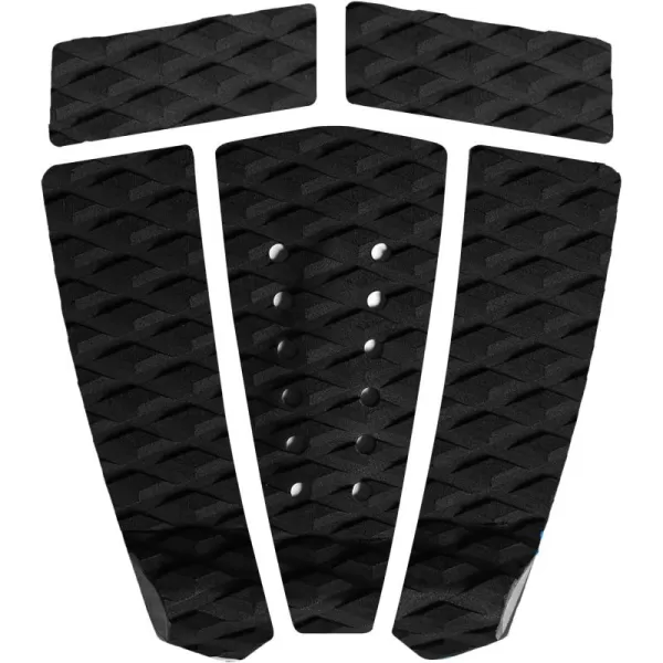 Abahub 3 Piece EVA Surfboard Deck Traction Pads with Kicker for Stomp Skimboards Surf Boards Funboard Fish Board BlackBlueGreenGrayOrangePinkWhiteWine Red5 pcsblack