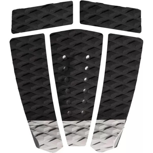 Abahub 3 Piece EVA Surfboard Deck Traction Pads with Kicker for Stomp Skimboards Surf Boards Funboard Fish Board BlackBlueGreenGrayOrangePinkWhiteWine Red5 pcsgray