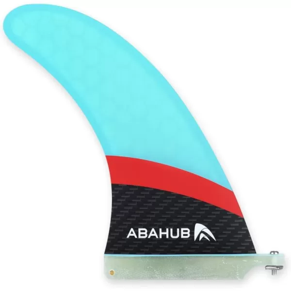 Abahub 9 SUP Single Center Fin No Tool Fin Screw Fiberglass Reinforeced 9 inch SUP Replacement Fins for Surfboard Standup Paddle Board Longboard BlackBlueWhiteFiberglass Blue