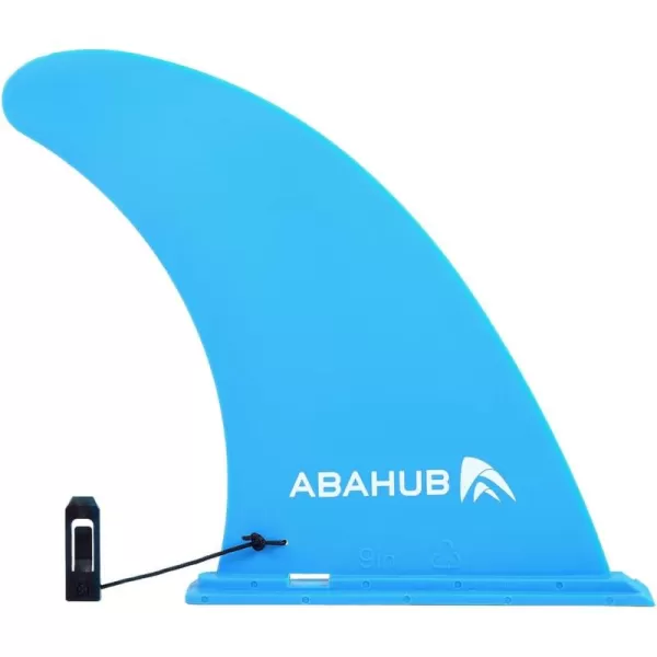 Abahub 910 SUP Single Center Fin with 1 NoTool Fin Screw Fiberglass Reinforeced 910 inch SUP Replacement Fins for Surfing Surfboard Standup Paddle Board Longboard BlackBlueWhiteblue 9 slidein fin