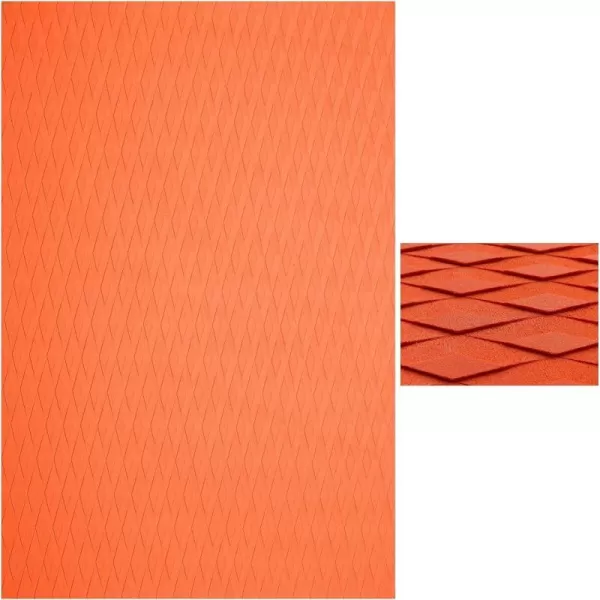 Abahub NonSlip Traction Pad 12 Pieces Deck Grip Mat 30in x 20in Trimmable EVA Sheet 3M Adhesive for Boat Kayak Skimboard Surfboard SUP BlackGrayWhiteGreenNavy BlueOrangeOrange