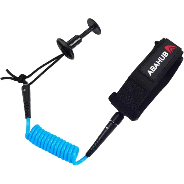 Abahub Premium Coil SUP Leash 10 ft Coiled Paddle Board Leashes 72mm Thick Legrope Strap for Longboard Surfboards Standup Paddleboards iSUP Replacement Leg Rope 8 Colors4ftBlue
