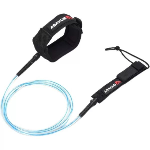 Abahub Premium Surfboard Leash 678910 ft Straight Surf Board Leashes 67mm Legrope Strap for Shortboard LongboardClear Blue Core