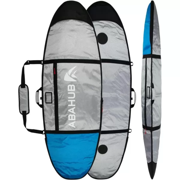 Abahub Premium Surfboard Travel Bag Foam Padded Surf Board Cover Shortboard Carrying Bags for Surfing Outdoor Airplane Car Truck60 66 70 76 80 86 90 96 100Light Blue