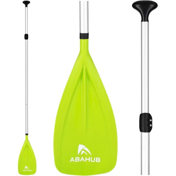 Abahub SUP Paddle  3 Piece Adjustable Paddles  Lightweight Standup Paddle Oars for Paddleboard Adjustable Aluminum Alloy Shaft 68quot  84quot BlackBlueGreenOrangeRedYellow Plastic Nylon BladeGreen Silver