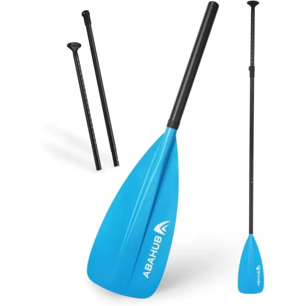 Abahub SUP Paddle  3 Piece Adjustable Paddles  Lightweight Standup Paddle Oars for Paddleboard Adjustable Aluminum Alloy Shaft 68quot  84quot BlackBlueGreenOrangeRedYellow Plastic Nylon Bladeblue