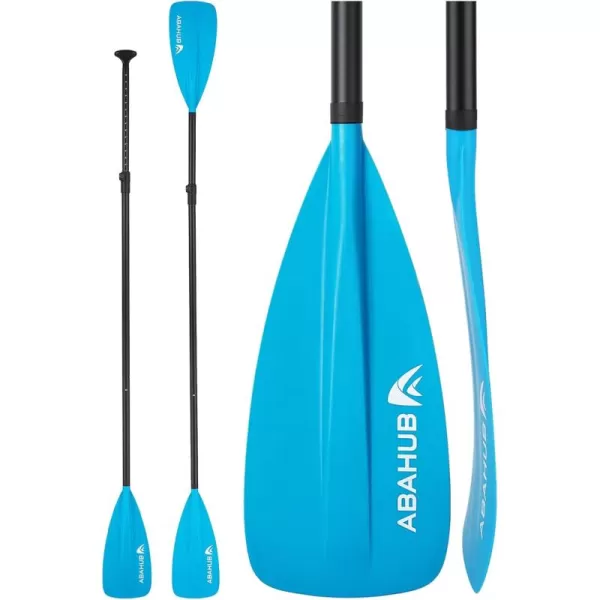 Abahub SUP Paddle  3 Piece Adjustable Paddles  Lightweight Standup Paddle Oars for Paddleboard Adjustable Aluminum Alloy Shaft 68quot  84quot BlackBlueGreenOrangeRedYellow Plastic Nylon Blade4 pcsblue