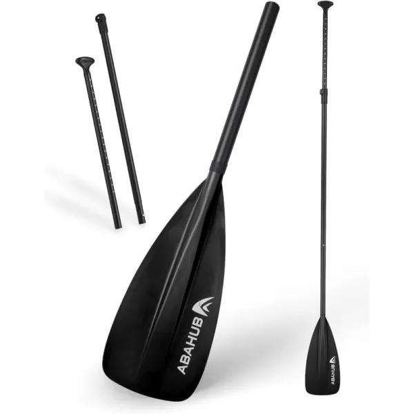 Abahub SUP Paddle  3 Piece Adjustable Paddles  Lightweight Standup Paddle Oars for Paddleboard Adjustable Aluminum Alloy Shaft 68quot  84quot BlackBlueGreenOrangeRedYellow Plastic Nylon Bladeblack